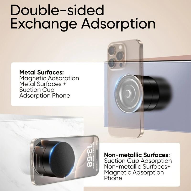 Mother'S Day Gift Magnetic Phone Car Holder, Suction Cupholder, Manual Magnetic Vacuum Adsorptionmobile Phone Holder Smartphone Cellphonemount Stand Rotating